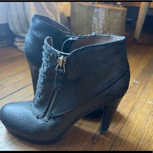 RoseGold Leather Lace up Bootie